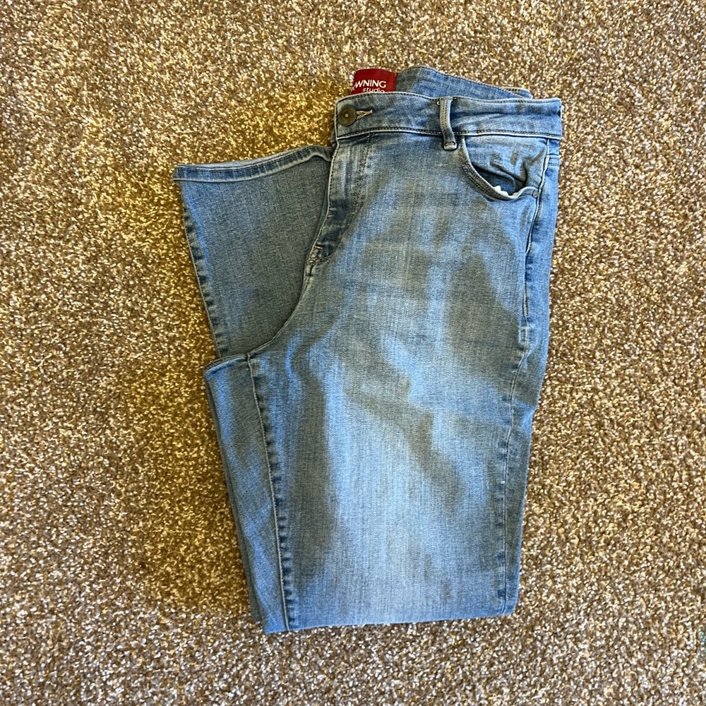 Light-wash Blue Boot Cut Jeans